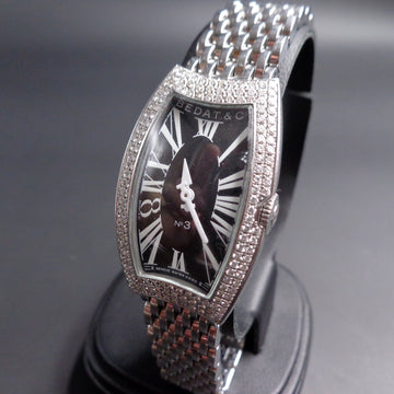 Bedat & Co 3 with ref 384 in SS and diamond bezel - Full set