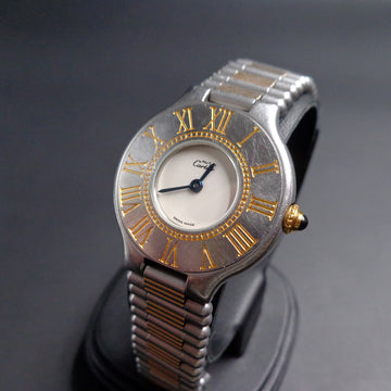 Cartier lovely Must de 21 in stainless steel and gold with quartz movt