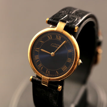 Cartier Must de Vendome ref 17 in silver and gold with quartz movt