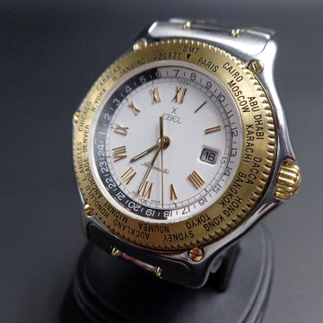 Ebel Voyager with world time function in stainless steel and 18K Gold with caliber 124