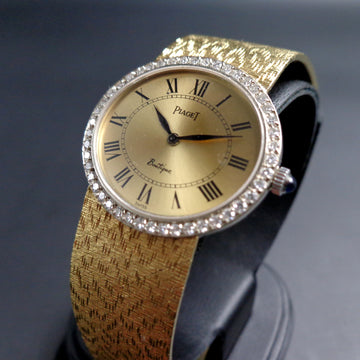 Piaget with ref 935 B 68 in yellow gold with diamond bezel from the 1970’s with 9P movt
