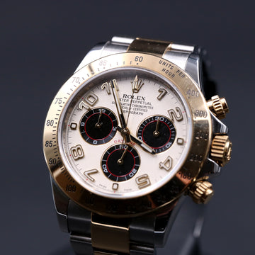 Rolex Daytona 116523 in stainless steel and gold - Panda dial - Cal 4130 - Full Set