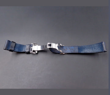 Tudor blue strap with stainless steel buckle for model Heritage Black Bay Bleu