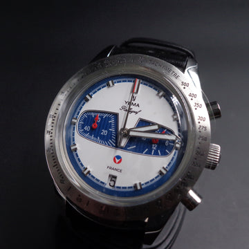 Yema Rallygraf Michel Vaillant chronograph in SS for comic book lovers