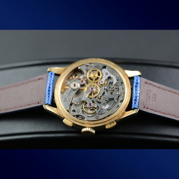 Angelus chronodato with caliber 215 in gold and stainless steel from the late 1950’s