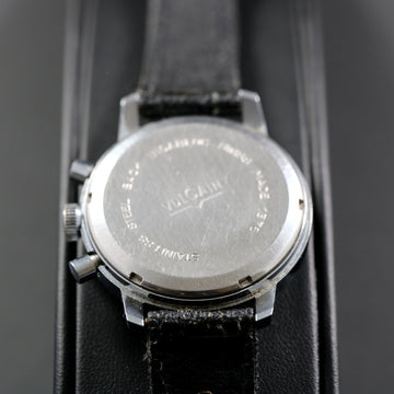 Vulcain 37mm chronograph with Panda black dial and Valjoux 7733 from the 1970’s - Serviced