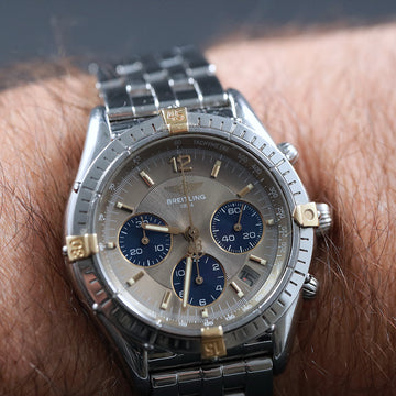 Gold dial Breitling Chrono Cockpit with Ref B30012 in SS and Gold and Automatic movt