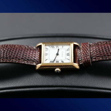 Cartier tank in 18K gold electroplated and manual wind movement