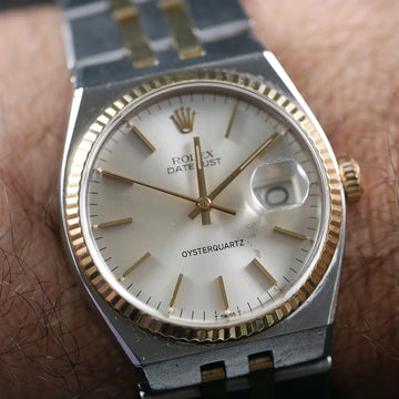 Vintage Rolex Osyterquartz Datejust two tones ref 17013 with box