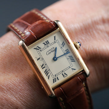 Cartier Tank Must de ref 1615 in silver and gold plated with quartz movement
