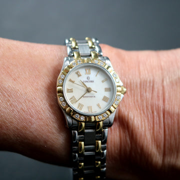 Concord Saratogo SL with ref 16-36-275 with mother of pearl dial and diamond bezel