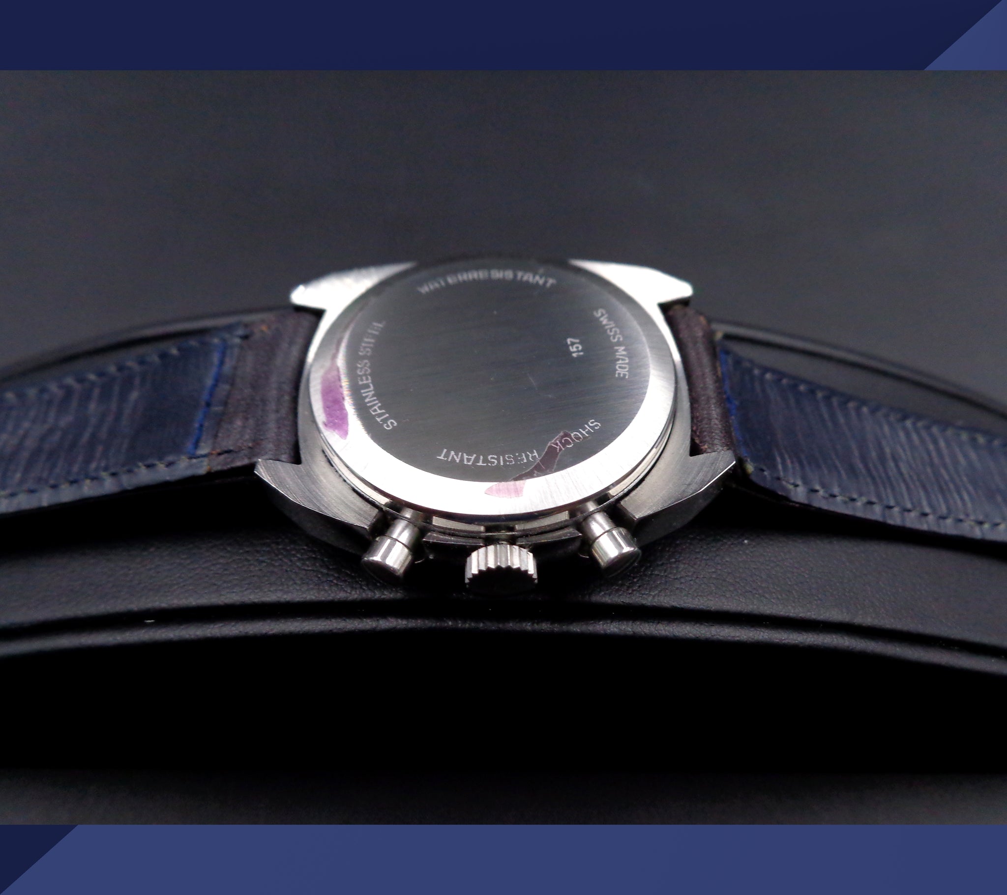 Dugena chronograph NOS with caliber Valjoux 7733 in SS – Laurent