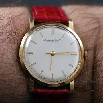 IWC - International Watch Co – Ref R1405 in 18K YG with caliber C402. Dial is perfect