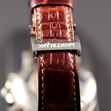 Montblanc 7034 - 35777 automatic chronograph in stainless steel with papers