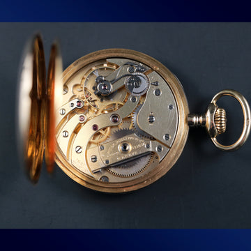 Patek Philippe pocket watch Gondolo in 18K yellow gold with red 24H open face– 51mm - Serviced