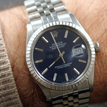 Rolex Oyster Perpetual Datejust ref 16030 with blue dial from 1986