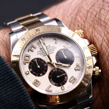 Rolex Daytona 116523 in stainless steel and gold - Panda dial - Cal 4130 - Full Set