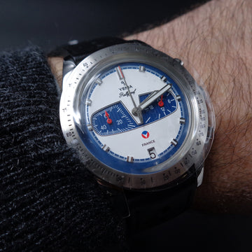 Yema Rallygraf Michel Vaillant chronograph in SS for comic book lovers