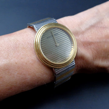 Boucheron Polo with reference 76963 in SS and gold with quartz movt