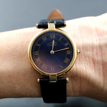 Cartier Must de Vendome ref 17 in silver and gold with quartz movt