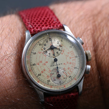 Gallet Multichron 1940’s Regulator Chronograph in SS - Cal Venus 140