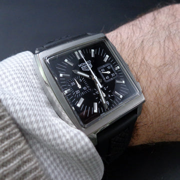 Heuer Monaco with black dial and caliber 17 – Full Set