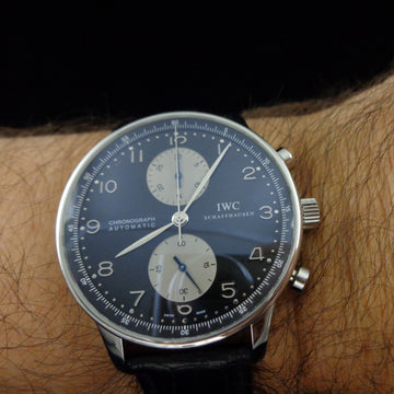 IWC – International Watch Co. – Portuguese chronograph -Reference 371404 – SS – Full set