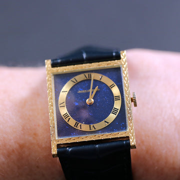 Jaeger Lecoultre Lapis Lazuli cocktail with Ref 9014 in 18K YG with movement 818/2 (Serviced)