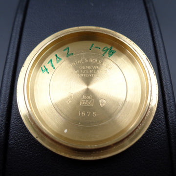 Rolex Oyster Perpetual 1675 GMT Master with brown Tiffany dial in 18K yellow gold