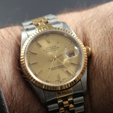 Rolex Oyster Perpetual Datejust SS and gold in mint condition - Ref 16233 - Full set