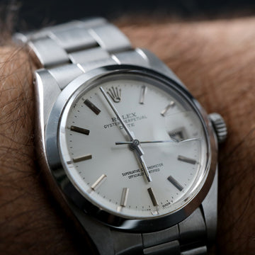 Rolex Oyster Perpetual Date with ref 1500 from 1978 with gray dial with caliber 1570