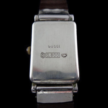 Gucci watch in silver, early 1970’s. Very rare and collectible for fashionistas