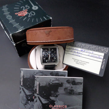 Heuer Monaco with black dial and caliber 17 – Full Set