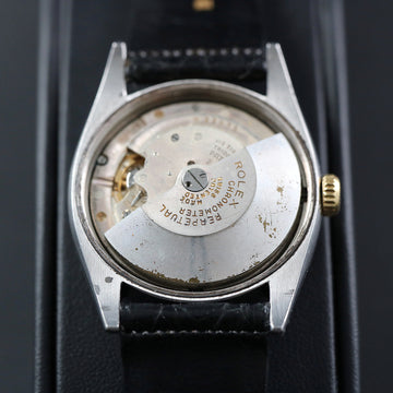 Rolex Oyster Perpetual Ref 6105 in SS and gold with bubble back and caliber A260 from 1963