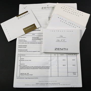 Zenith Elite H W- 17.0240.655 in 18K Red gold – Chronometer  - Full set
