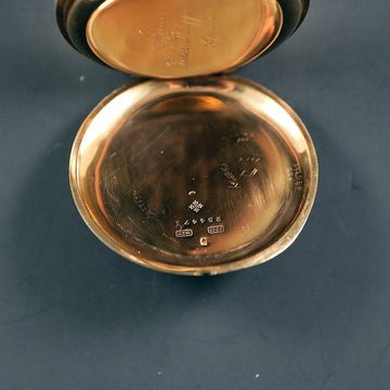 Patek Philippe pocket watch Gondolo in 18K yellow gold with red 24H open face– 51mm - Serviced