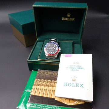 Rolex 16700 GMT Master stainless steel with pepsi bezel from 1990 – FULL SET