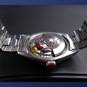 Rolex Oyster Perpetual Date with ref 1500 from IV/1970 with blue patina dial with caliber 1570