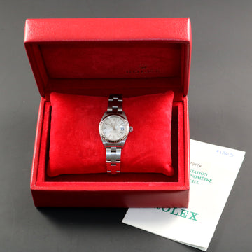 Rolex Oyster Perpetual Datejust - Ref 79174 in stainless steel and white gold bezel from 1999 - Full Set