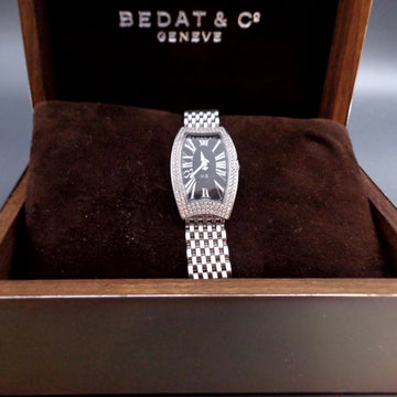 Bedat & Co 3 with ref 384 in SS and diamond bezel - Full set