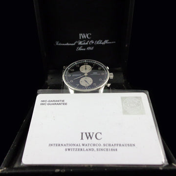 IWC – International Watch Co. – Portuguese chronograph -Reference 371404 – SS – Full set