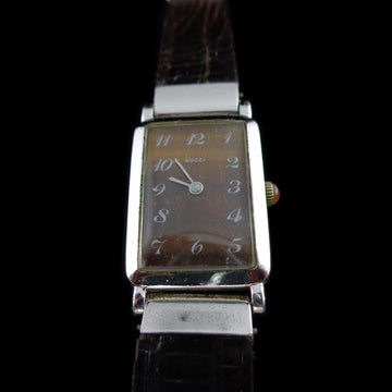 Gucci watch in silver, early 1970’s. Very rare and collectible for fashionistas